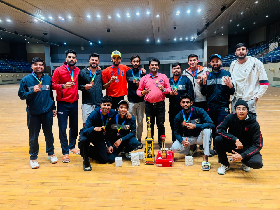 CCS University's cricket team has secured 2nd Runner Up in North Zone Cricket Competition