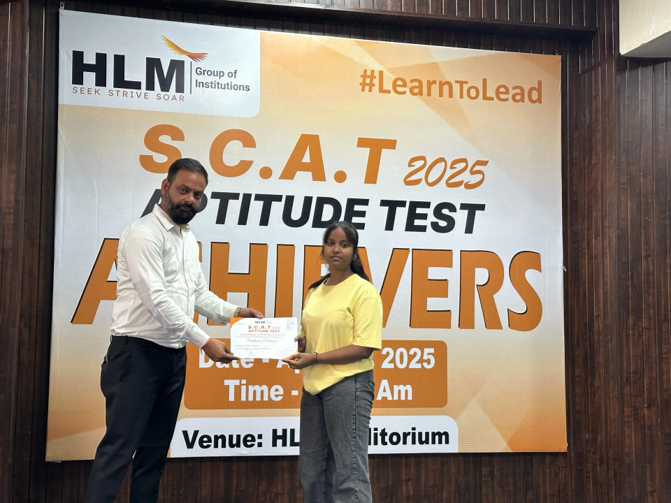 SCAT 2025  felicitation ceremony organized in H L M college